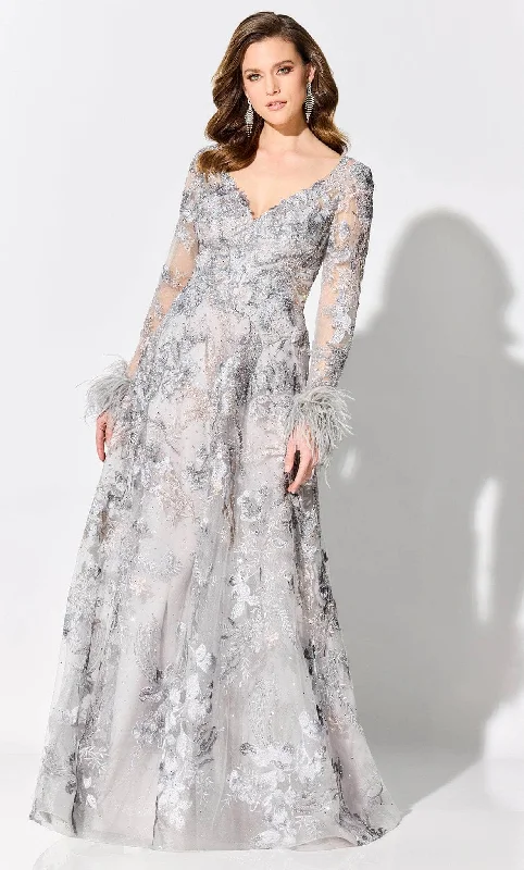 Party Dresses with Rhinestone Embellishments and Sheer Sleeves for Ladies' Luxurious and Alluring LookIvonne D ID307 - Embroidered A-Line Evening Gown Party Dresses with Rhinestone Embellishments and Sheer Sleeves for Ladies' Luxurious and Alluring LookIvonne D ID307 - Embroidered A-Line Evening Gown