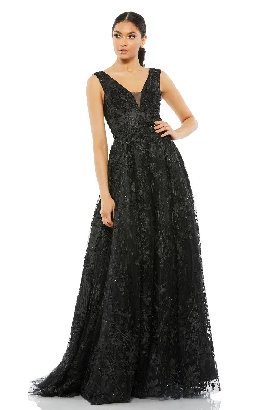 Party Dresses with Sheer Sleeve and Sequined Cuffs and Bow at the Waist and Embroidered Skirt for Ladies' Elegant and Intricate LookMac Duggal A20131 Dress Party Dresses with Sheer Sleeve and Sequined Cuffs and Bow at the Waist and Embroidered Skirt for Ladies' Elegant and Intricate LookMac Duggal A20131 Dress