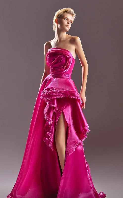 Party Dresses with Embroidered Tribal Patterns and Satin Sash for Ladies' Cultural and Stylish LookMNM Couture G1514 Dress Party Dresses with Embroidered Tribal Patterns and Satin Sash for Ladies' Cultural and Stylish LookMNM Couture G1514 Dress