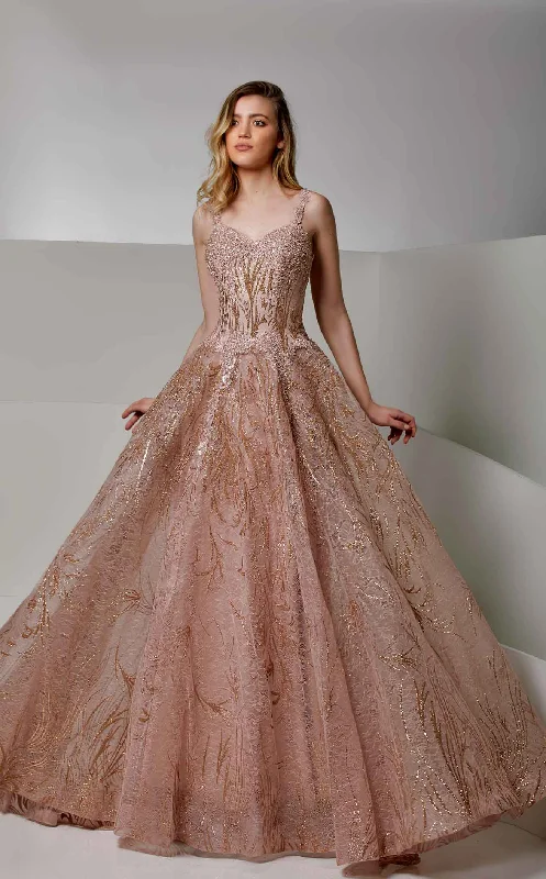 Party Dresses with Pleated Tulle Skirt and Sequined Geometric Shapes and Lace Overlay for Ladies' Princess and Feminine LookModessa Couture M20230 Dress Party Dresses with Pleated Tulle Skirt and Sequined Geometric Shapes and Lace Overlay for Ladies' Princess and Feminine LookModessa Couture M20230 Dress