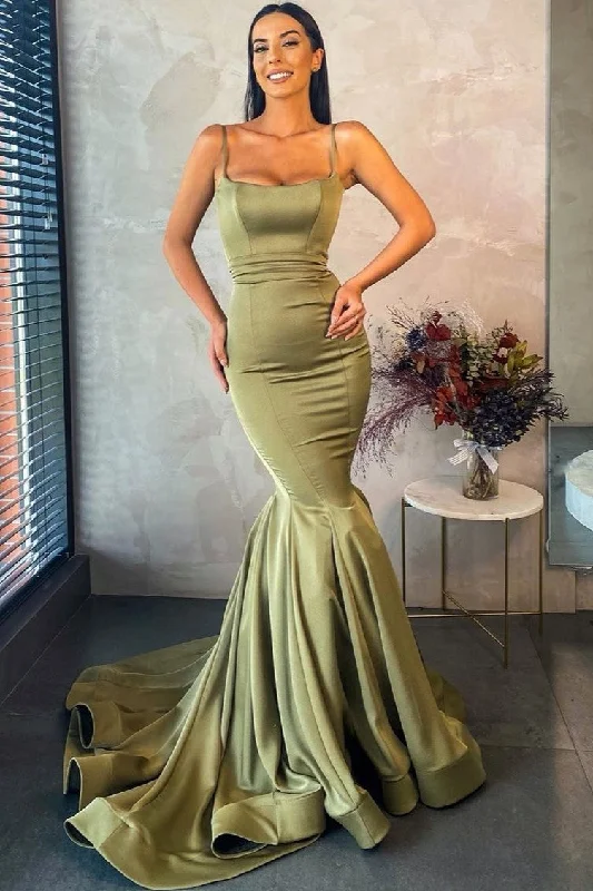 Party Dresses with Embroidered Paisley Patterns and Sequined Bodice for Ladies' Exotic and Glamorous LookSquare Neckline Olive Green Prom Dresses with Mermaid Skirt Party Dresses with Embroidered Paisley Patterns and Sequined Bodice for Ladies' Exotic and Glamorous LookSquare Neckline Olive Green Prom Dresses with Mermaid Skirt