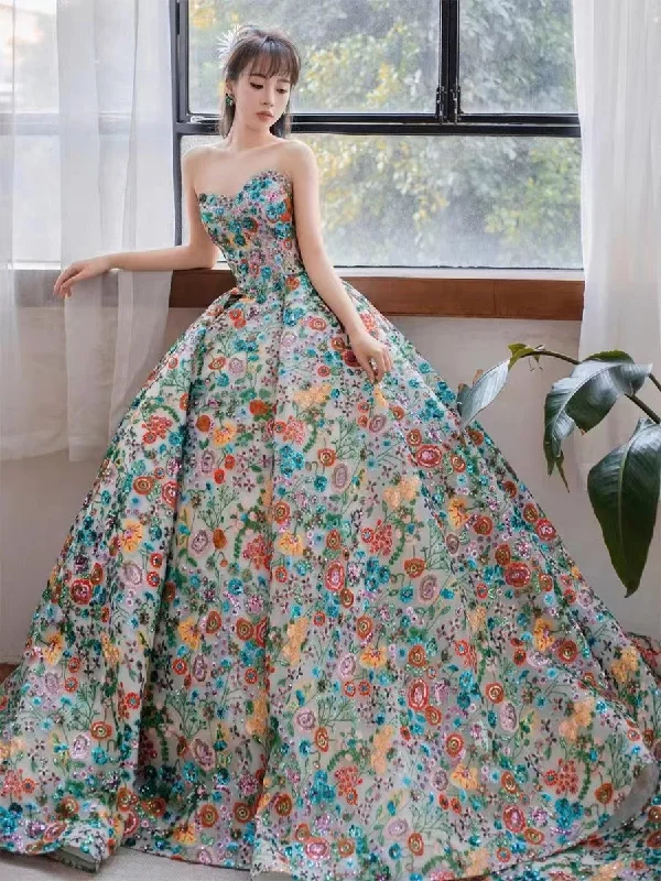 Plus Size Sequined Maxi Party Dresses for Curvy LadiesSweetheart Floral Sequin Beaded Prom Dresses, Unique Wedding Dresses, Bridal Gown, Newest Prom Dresses Plus Size Sequined Maxi Party Dresses for Curvy LadiesSweetheart Floral Sequin Beaded Prom Dresses, Unique Wedding Dresses, Bridal Gown, Newest Prom Dresses