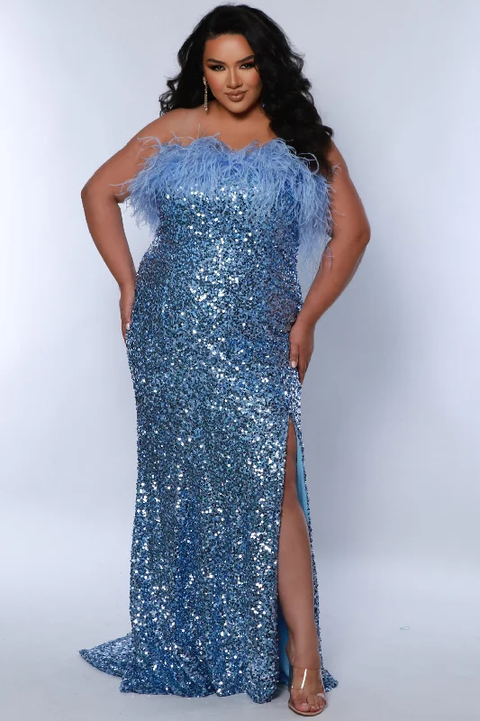 Party Dresses with Pleated Tulle Skirt and Sequined Geometric Shapes and Lace Overlay for Ladies' Princess and Feminine LookTE2418 Party Dresses with Pleated Tulle Skirt and Sequined Geometric Shapes and Lace Overlay for Ladies' Princess and Feminine LookTE2418