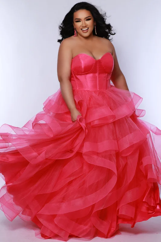 Party Dresses with Sequined Hearts and Ruffled Hem and Satin and Lace Combo and Bow at the Waist for Ladies' Romantic and Sweet LookTE2420 Party Dresses with Sequined Hearts and Ruffled Hem and Satin and Lace Combo and Bow at the Waist for Ladies' Romantic and Sweet LookTE2420