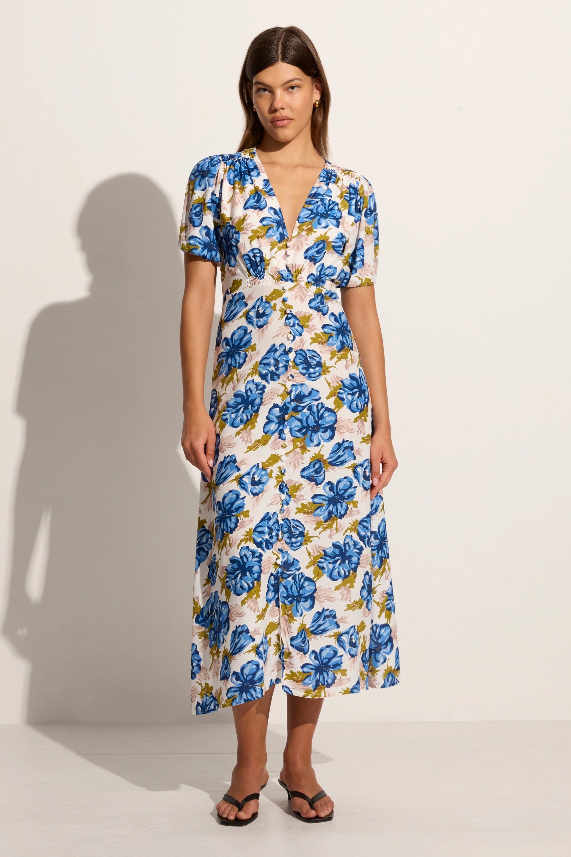Tassel - adorned midi dress for a bohemian and stylish touchBellavista Midi Dress Isadora Floral Navy - Final Sale