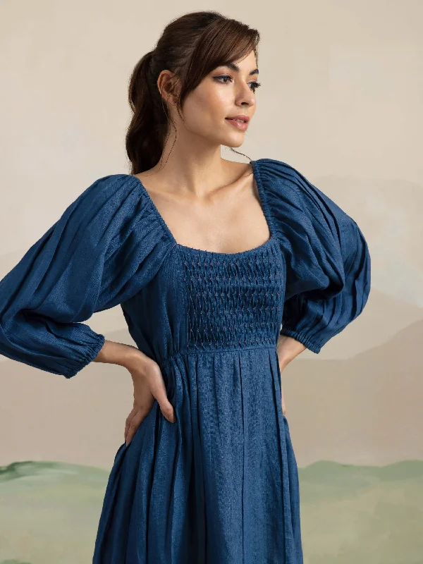 Embroidered lace midi dress for a romantic and delicate touchBorage Heritage Midi Dress