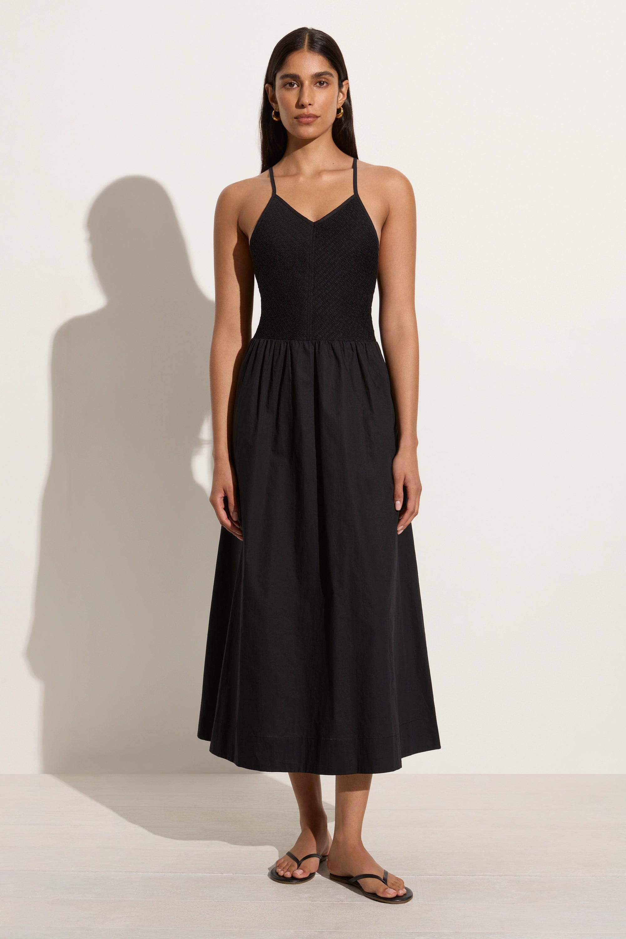 Luxury midi dress made from premium materialsCamera Midi Dress Black