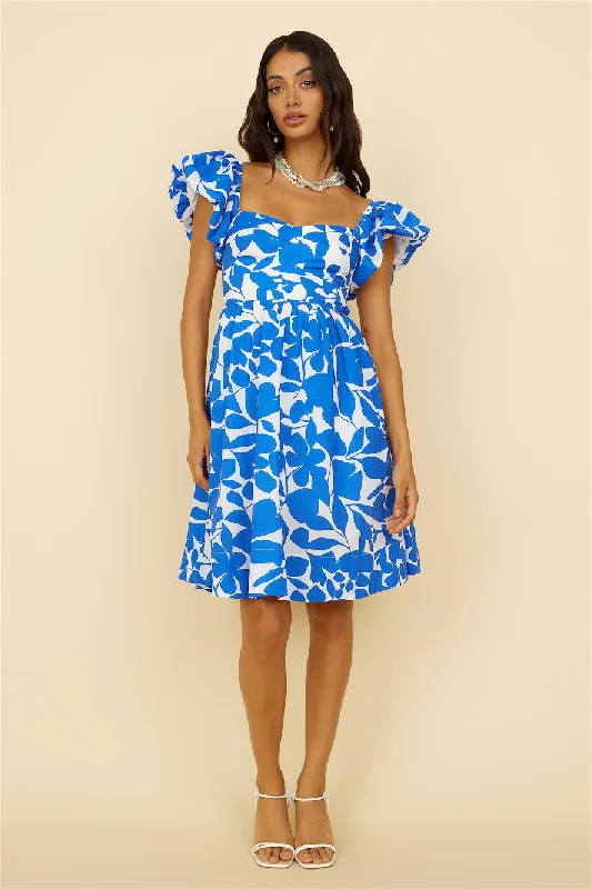 Contemporary - designed midi dress with modern detailsCore Values Midi Dress Blue