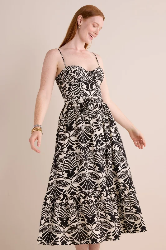 Printed - animal - pattern midi dress for a wild and trendy lookDakota Dress