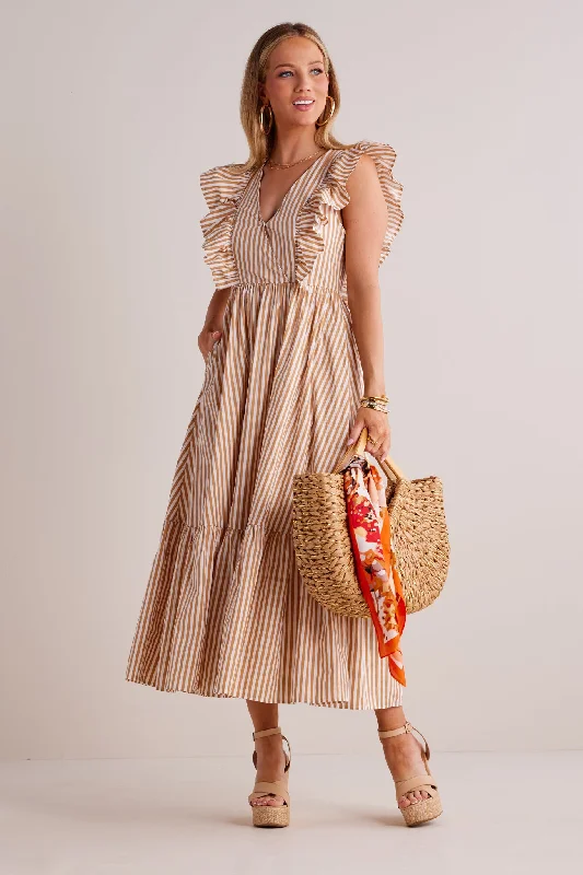 Plus size A - line midi dress with a flattering fitElaina Dress