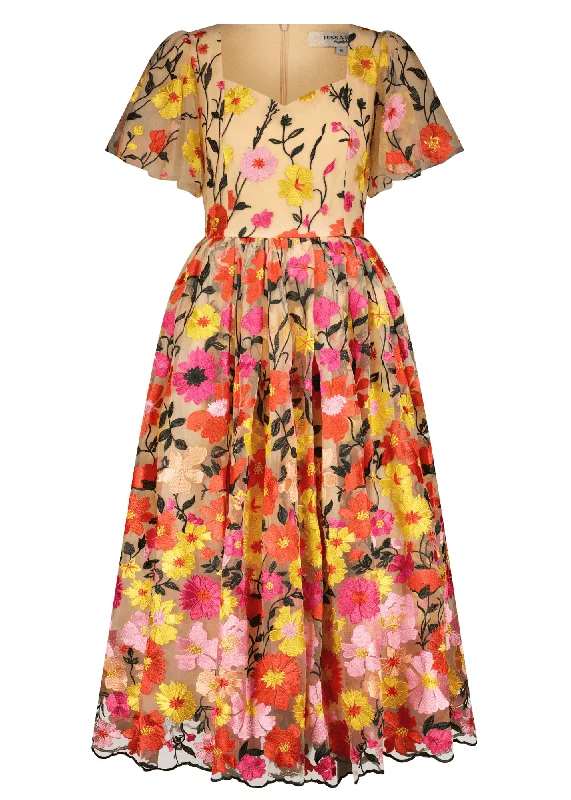 Split - hem midi dress for added mobility and a trendy styleEnglish Garden Dress