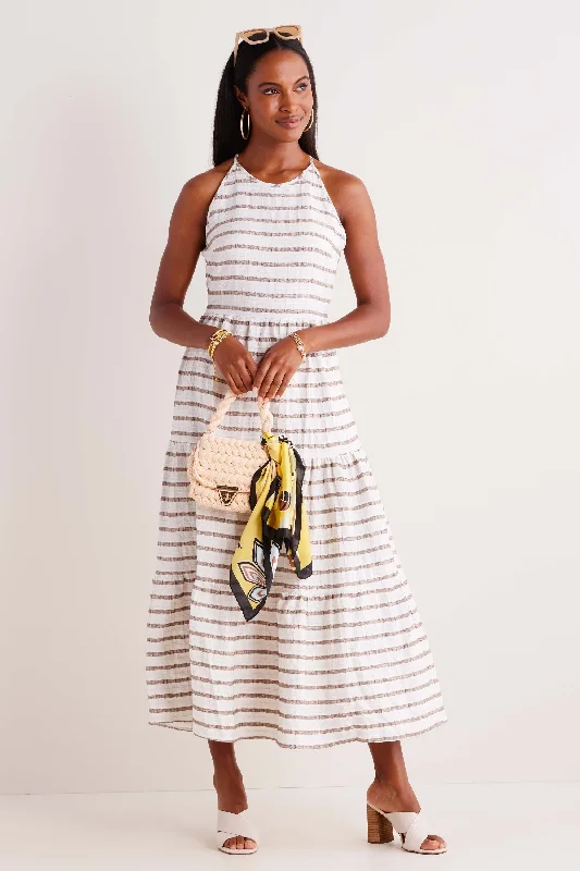 Satin midi dress for a smooth and shiny finishGabriella Dress