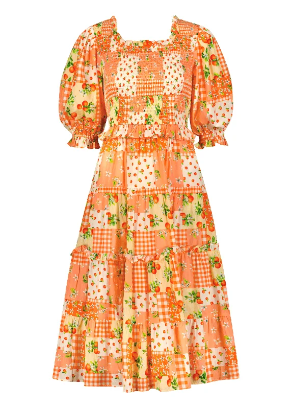 Midi dress for a music festival with a bohemian - inspired outfitOrange Blossom Dress