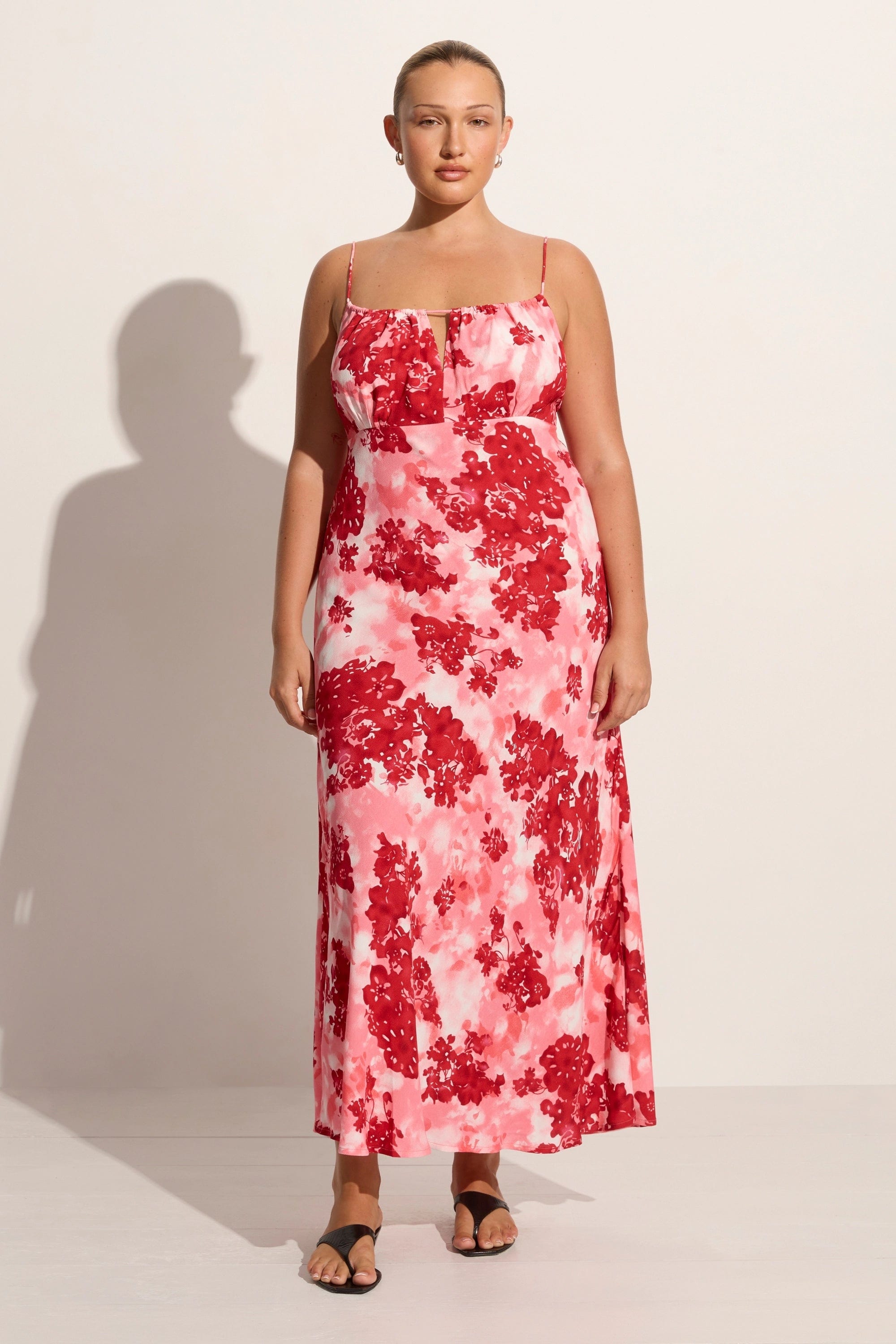 Asymmetric hem midi dress for a unique and fashionable styleSan Paolo Midi Dress Rosella Floral - Final Sale