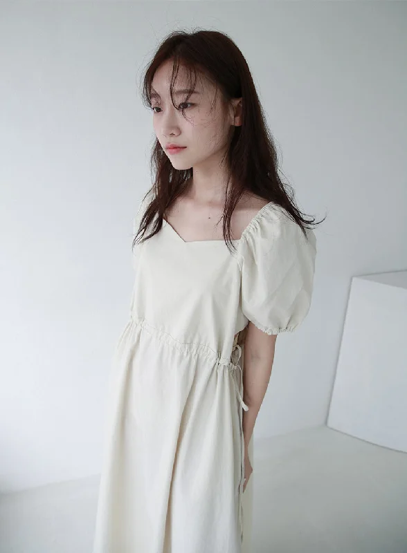 Split - hem midi dress for added mobility and a trendy styleSide Slit String Long Dress
