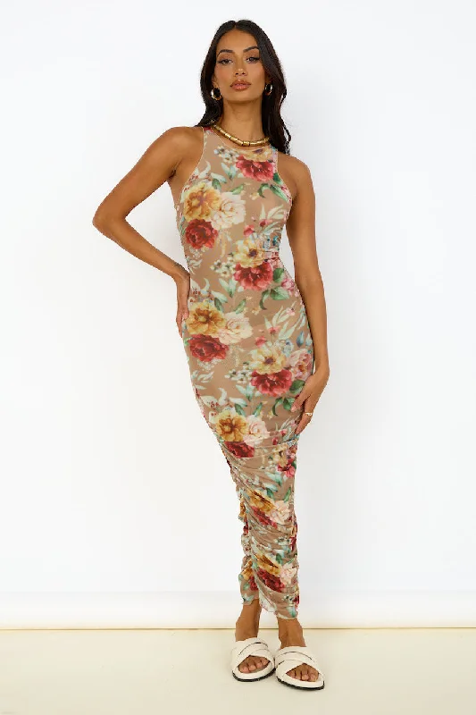 Midi dress for tall women with extra - long lengthsSNDYS Palmas Midi Dress Floral