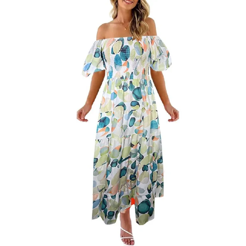 Collared midi dress for a more formal and put - together lookTurin Offshoulder Maxi Dress