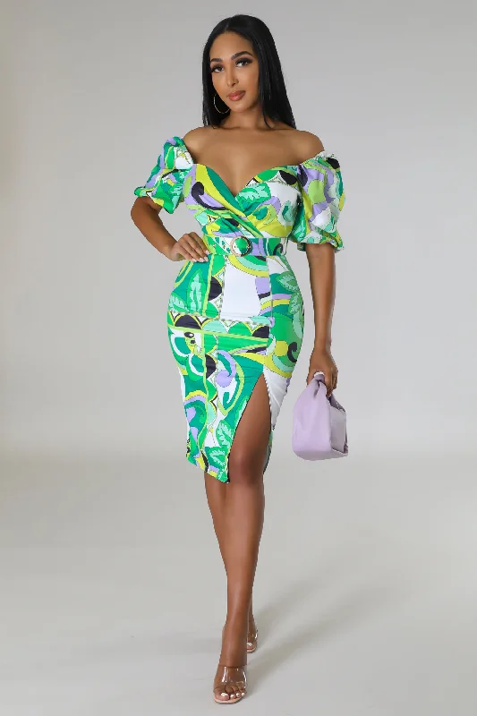 Elastic - waist midi dress for maximum comfort and flexibilityWeekend Muse Dress
